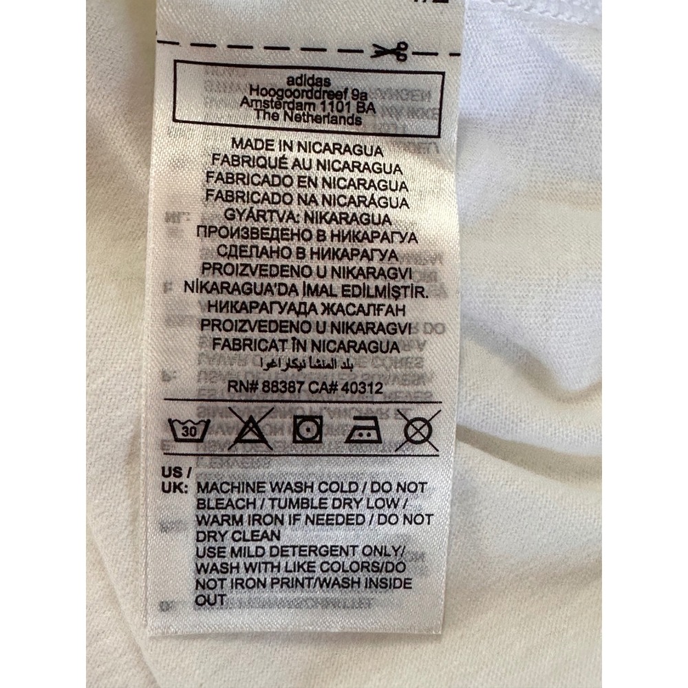 Adidas OG Sketch Trefo Originals White Graphic T-Shirt Mens 2XL New - Picture 4 of 5